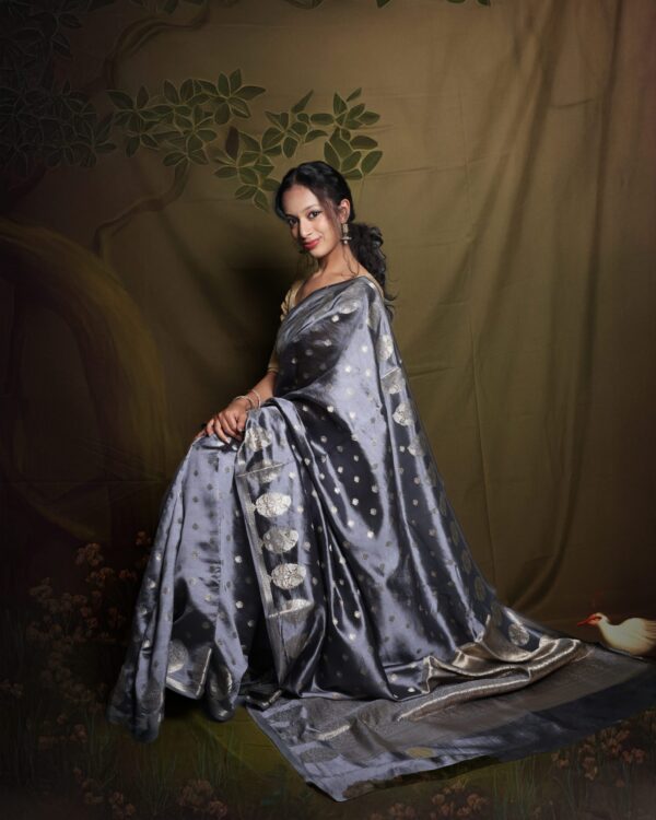 Pure Banarasi Silk Saree (Yellow) - Image 6