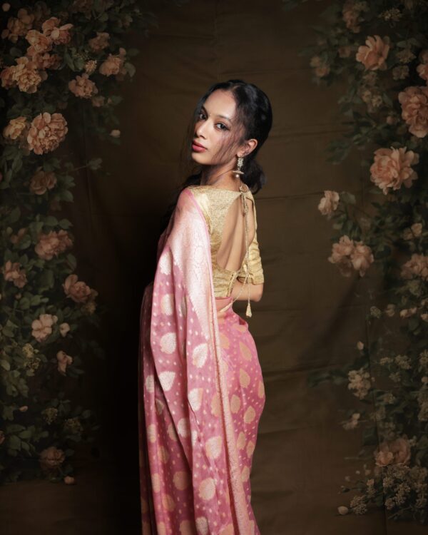 Pure Banarasi Chiffon Saree - Image 7