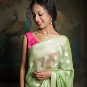 Pure Banarasi Chiffon Saree