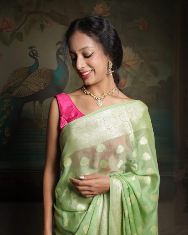 Pure Banarasi Chiffon Saree