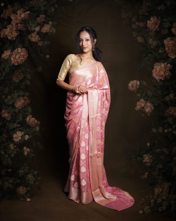 Pure Banarasi Chiffon Saree