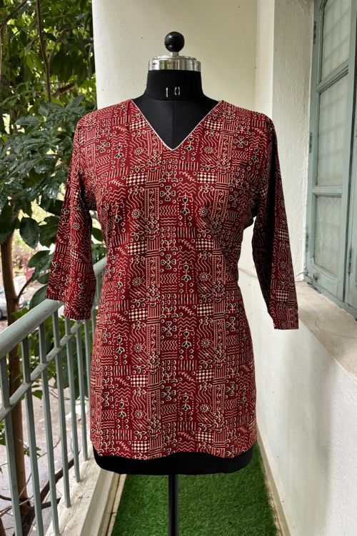 Pure Cotton Short Kurti