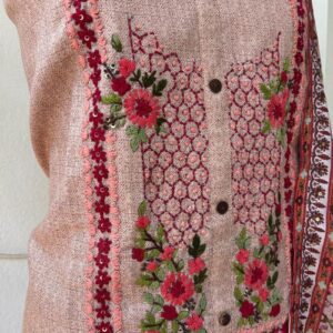 Pure Cotton dress material with hand work on neck