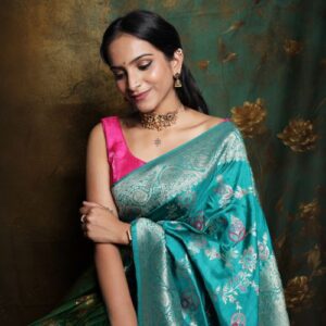 Pure Banarasi Meenakari Saree