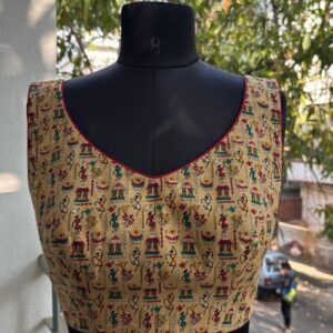 Cotton Blouse with Warli Print