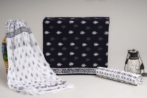 Pure Cotton Dress Material with Chiffon Dupatta