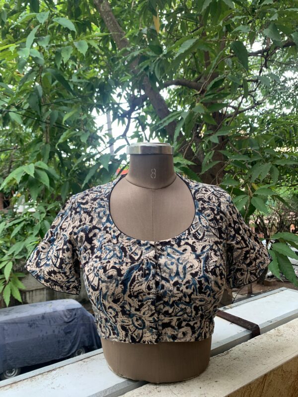 Cotton Kalamkari with high neck