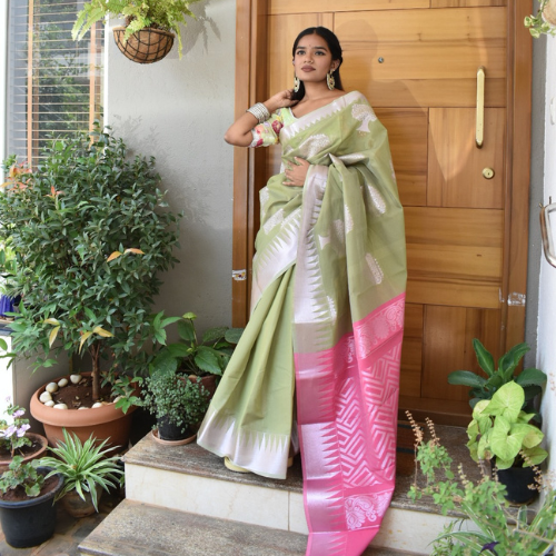 Cotton Silk Saree - Image 3