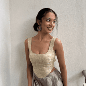 White Brocade Corset