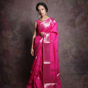 Pure Banarasi Saree with Medium Butta