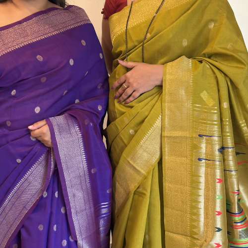 Yellow Paithani Saree - Image 3
