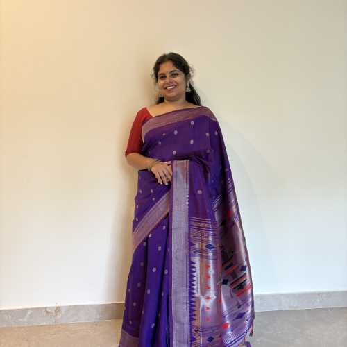 Purple Paithani Saree
