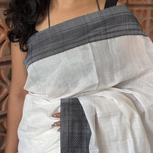 Pure Cotton Ilkal with Viscose Pallu - Image 4