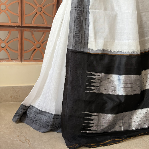 Pure Cotton Ilkal with Viscose Pallu - Image 3