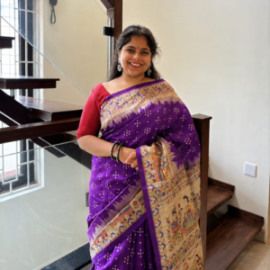 Purple Linen Saree