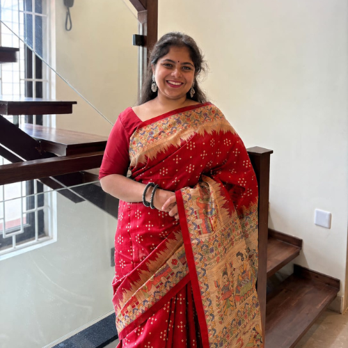 Red Linen Saree