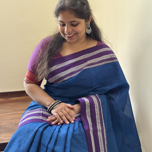 Cotton Ilkal with Viscose Pallu