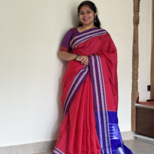 Cottn Ilkal with Silk Pallu