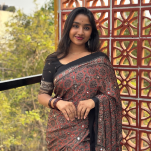 Rust Heritage Ajrak Saree