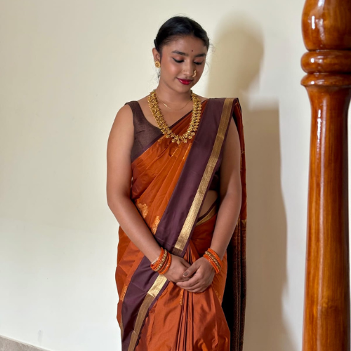 Rust Brown Semi Silk