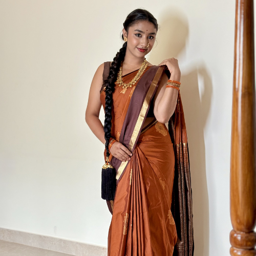 Rust Brown Semi Silk - Image 2