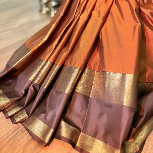 Maroon Semi Silk Saree - Image 2