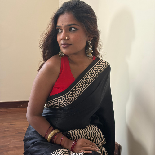 Midnight Elegance Modal Silk Saree
